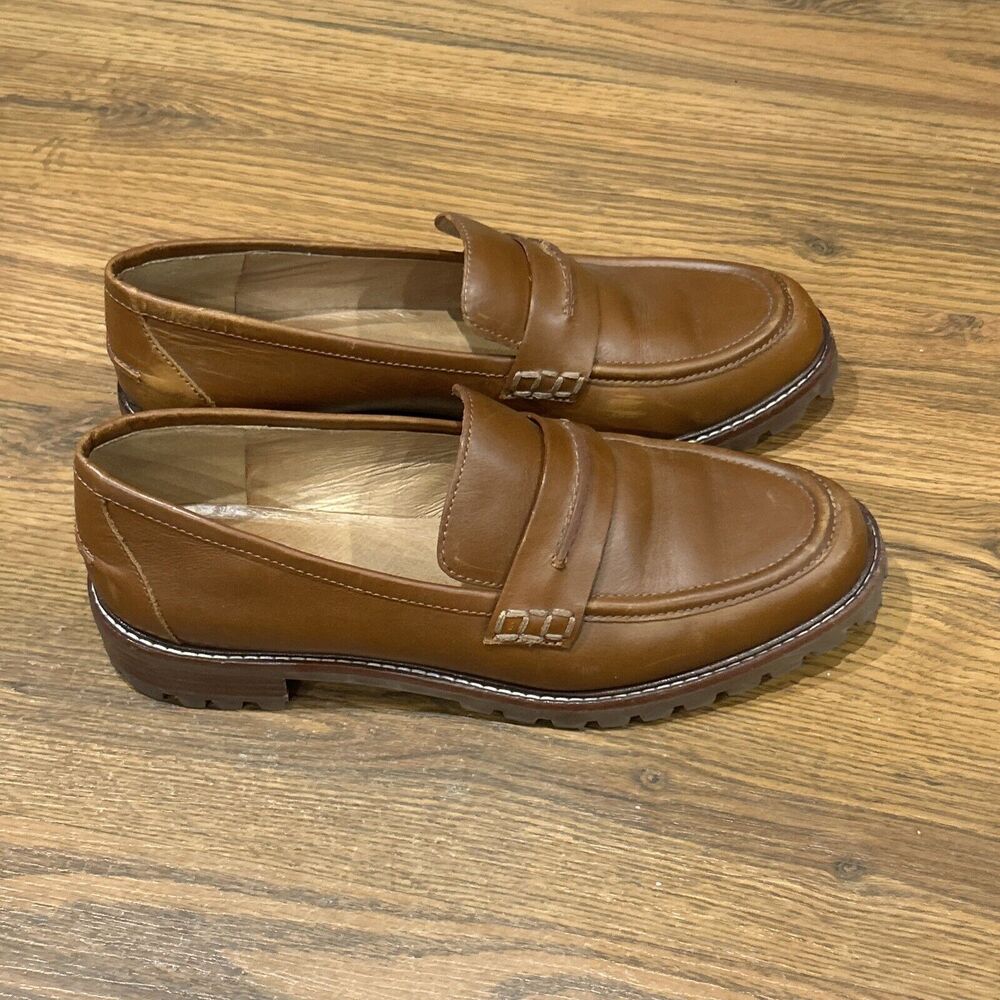 Madewell Loafers Womens 8 Corinne Lugsole Dried Maple Brown Style#NE526
